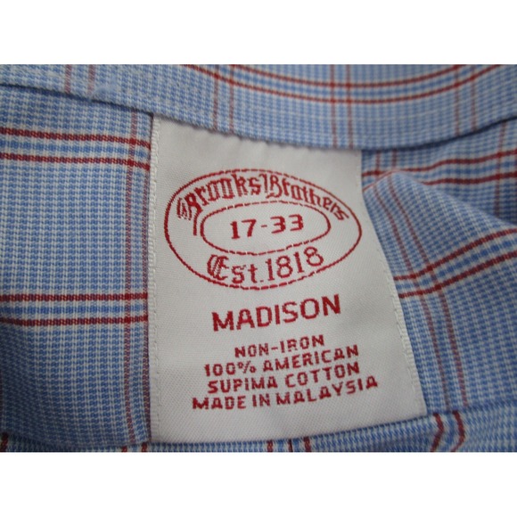 Brooks Brothers Other - Brooks Brothers Shirt Mens 17 33 Blue Button Preppy Cotton Madison Formal A2